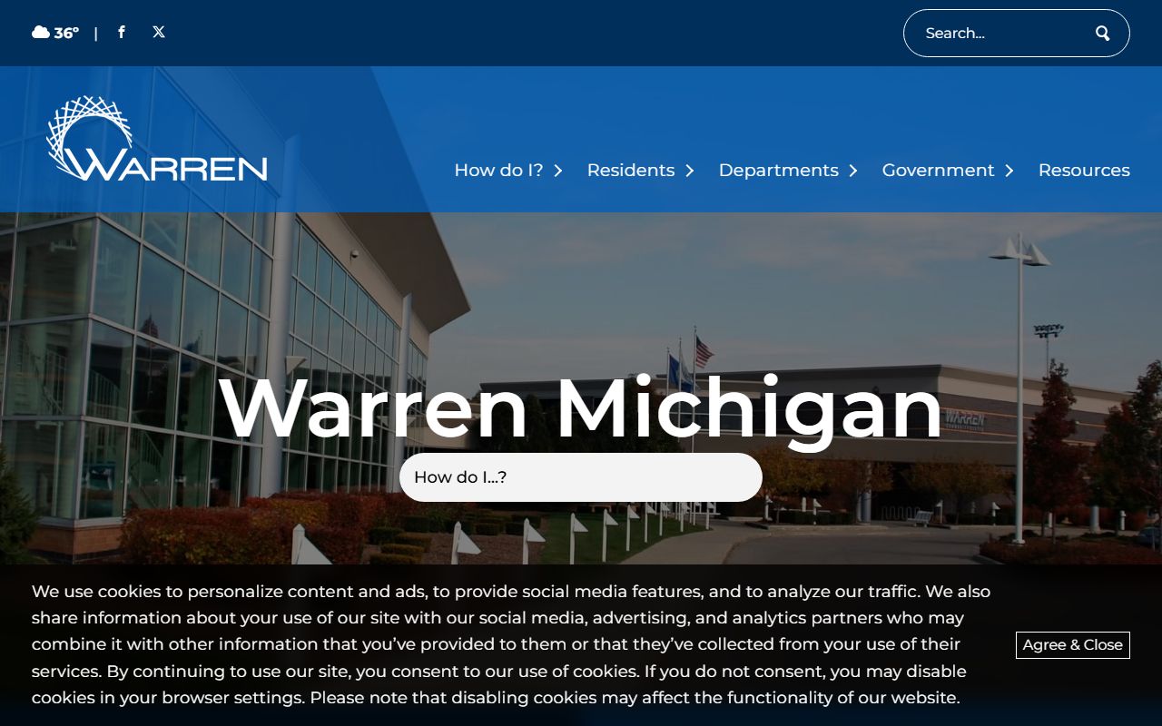 City of Warren official website