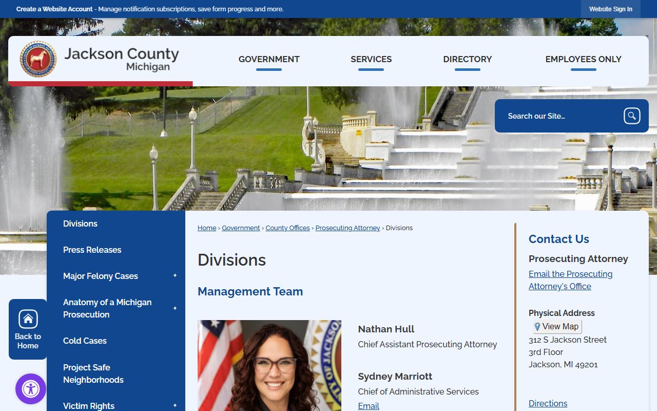 Jackson County 4th Circuit Court website with divorce records and case filing information